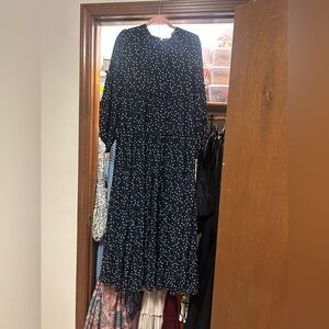 Dainty Jewells Navy Polka Dot Dress